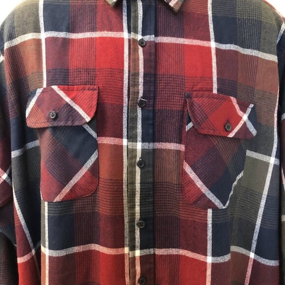 Vintage David Taylor Men's Plaid Long Sleeve Casual Button Up Collared Shirt XL - Picture 7 of 8